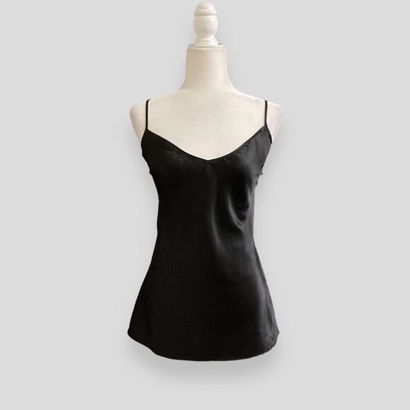 Dreamgirl Black Satiny Cami/Mini Dress Size Medium - Picture 1 of 6